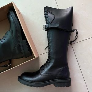 Knee High Combat Boots